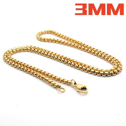 HNSP STAINLESS STEEL TWIST CHAIN NECKLACE FOR MEN CHAINS MALE THICK LONG NECK PUNK ROCK STYLE - Amazhona 