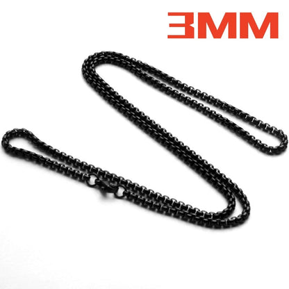 HNSP STAINLESS STEEL TWIST CHAIN NECKLACE FOR MEN CHAINS MALE THICK LONG NECK PUNK ROCK STYLE - Amazhona 