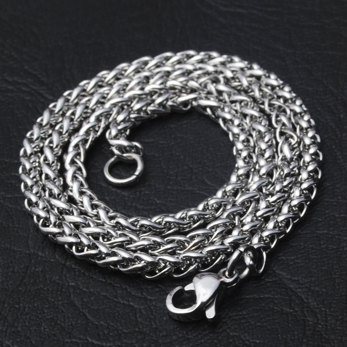 HNSP STAINLESS STEEL TWIST CHAIN NECKLACE FOR MEN CHAINS MALE THICK LONG NECK PUNK ROCK STYLE - Amazhona 