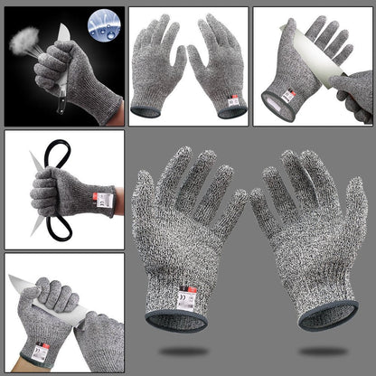 HPPE Level 5 Safety Anti Cut Gloves High-strength Industry Kitchen Gardening Anti-Scratch Anti-cut Glass Cutting Multi-Purpose - Amazhona 