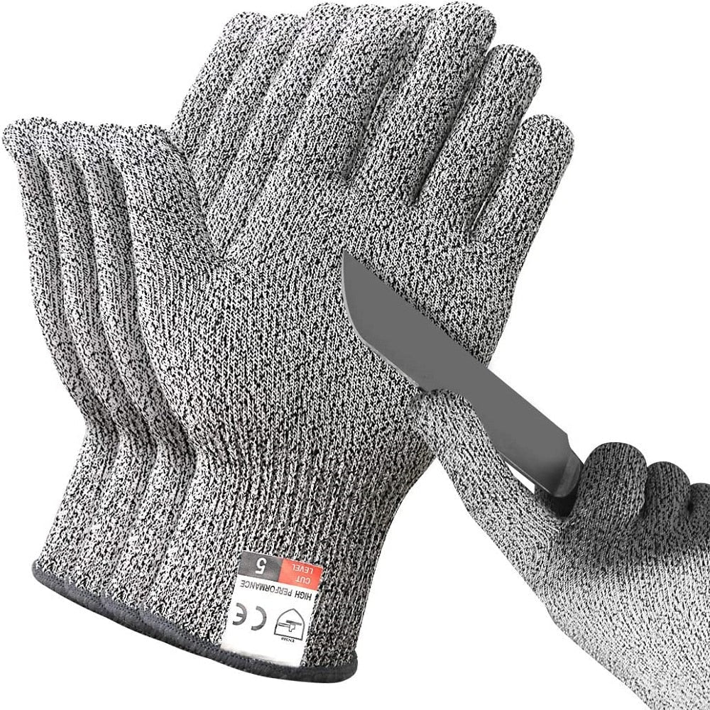 HPPE Level 5 Safety Anti Cut Gloves High-strength Industry Kitchen Gardening Anti-Scratch Anti-cut Glass Cutting Multi-Purpose - Amazhona 