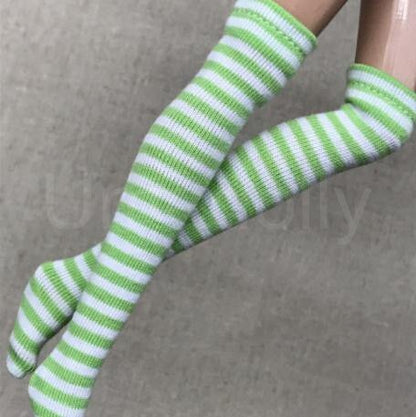 1 Pair Fashion Stripe Blyth Doll Stocking Suitable for Licca, Azone, Momoko, OB, Barbies 1/6 Doll Socks Clothes Accessories - Amazhona 