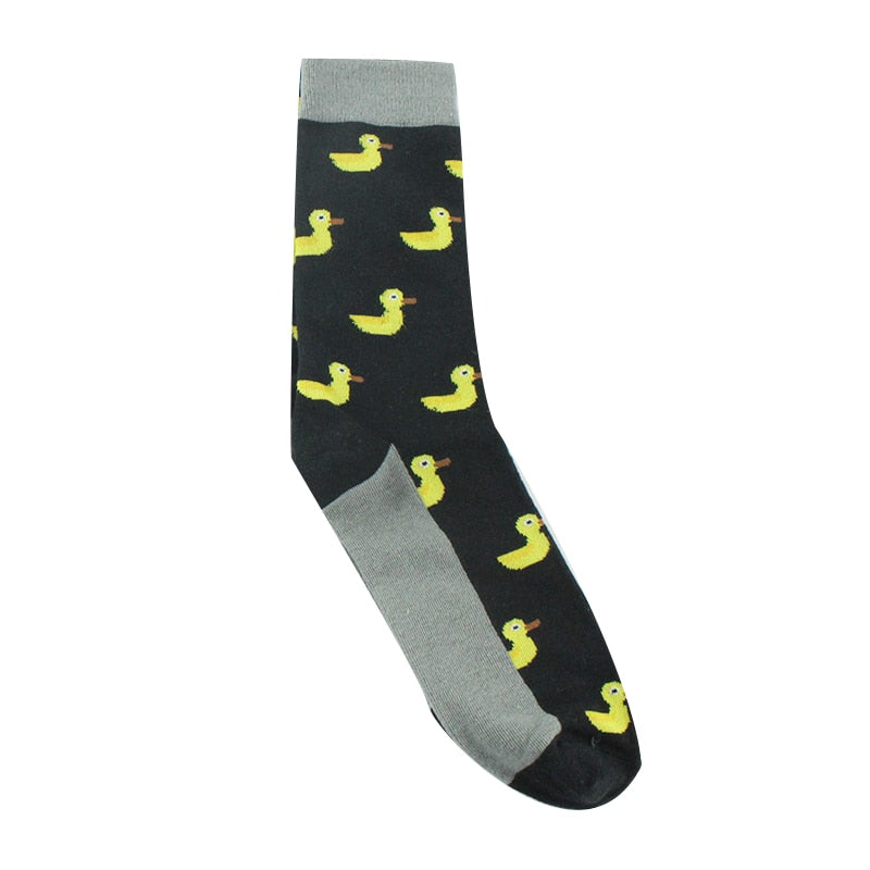 ARMKIN Hip Hop Cool Animal Food happy Funny Socks Men Harajuku Skateboard Crew sock Male Vintage Large High sock for christmas - Amazhona 