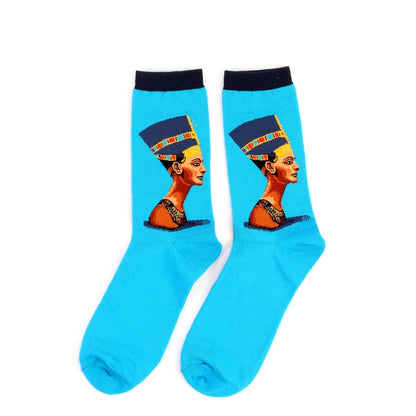 Hot Dropshipping Autumn winter Retro Women New Art Van Gogh Mural World Famous Oil Painting Series Men Socks Funny Socks - Amazhona 