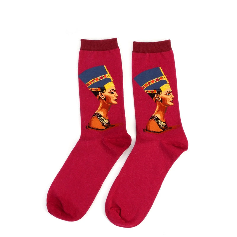 Hot Dropshipping Autumn winter Retro Women New Art Van Gogh Mural World Famous Oil Painting Series Men Socks Funny Socks - Amazhona 