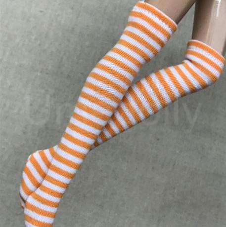 1 Pair Fashion Stripe Blyth Doll Stocking Suitable for Licca, Azone, Momoko, OB, Barbies 1/6 Doll Socks Clothes Accessories - Amazhona 