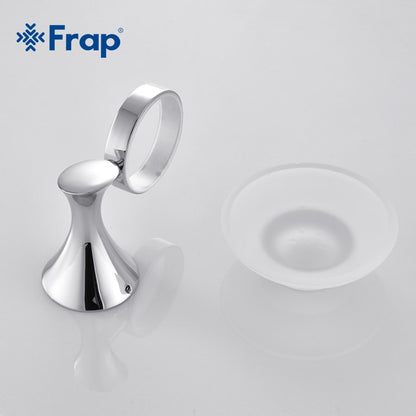 FRAP Soap Dishes Soap Basket Wall Mounted Soap Dish Bathroom Accessories Bathroom Furniture Toilet Balcony Glass Soap Holder - Amazhona 