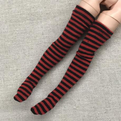 1 Pair Fashion Stripe Blyth Doll Stocking Suitable for Licca, Azone, Momoko, OB, Barbies 1/6 Doll Socks Clothes Accessories - Amazhona 