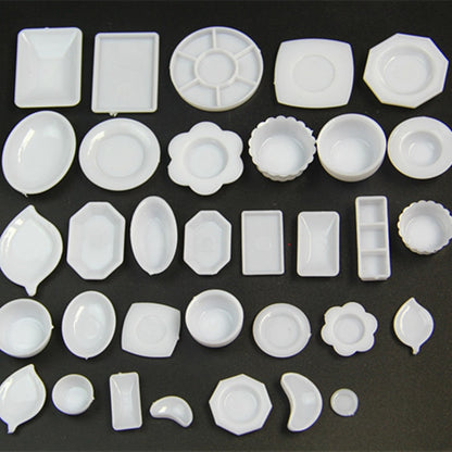 33Pcs 1/6 Scale Dollhouse Miniature Plastic Dishes Set Model Pretend Play Mini Food Doll Accessories Fit Toy TY0249 - Amazhona 