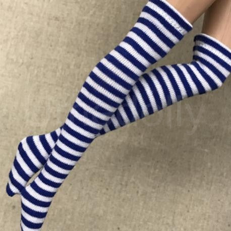 1 Pair Fashion Stripe Blyth Doll Stocking Suitable for Licca, Azone, Momoko, OB, Barbies 1/6 Doll Socks Clothes Accessories - Amazhona 