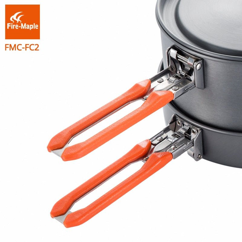 Fire Maple Camping Cookware Utensils Dishes Camp Cooking Set Hiking Heat Exchanger Pot Kettle FMC-FC2 Outdoor Tourism Tableware - Amazhona 