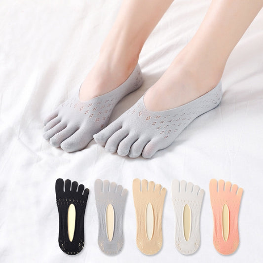 Fashion Summer Thin Toe Sock Slippers Women Lady invisible Silicone Anti-skid Five Finger Socks - Amazhona 