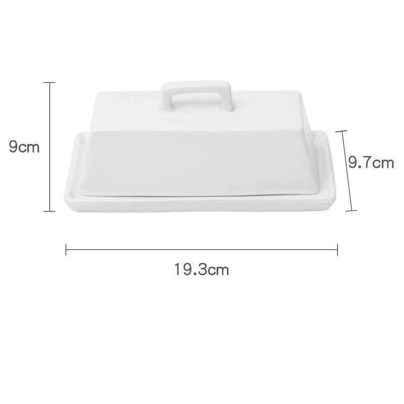 Kitchen Butter Box With Lid Butter Dishes Plates For Food Butter Preserver Food Storage Tray Household Ceramic Dishes Container - Amazhona 