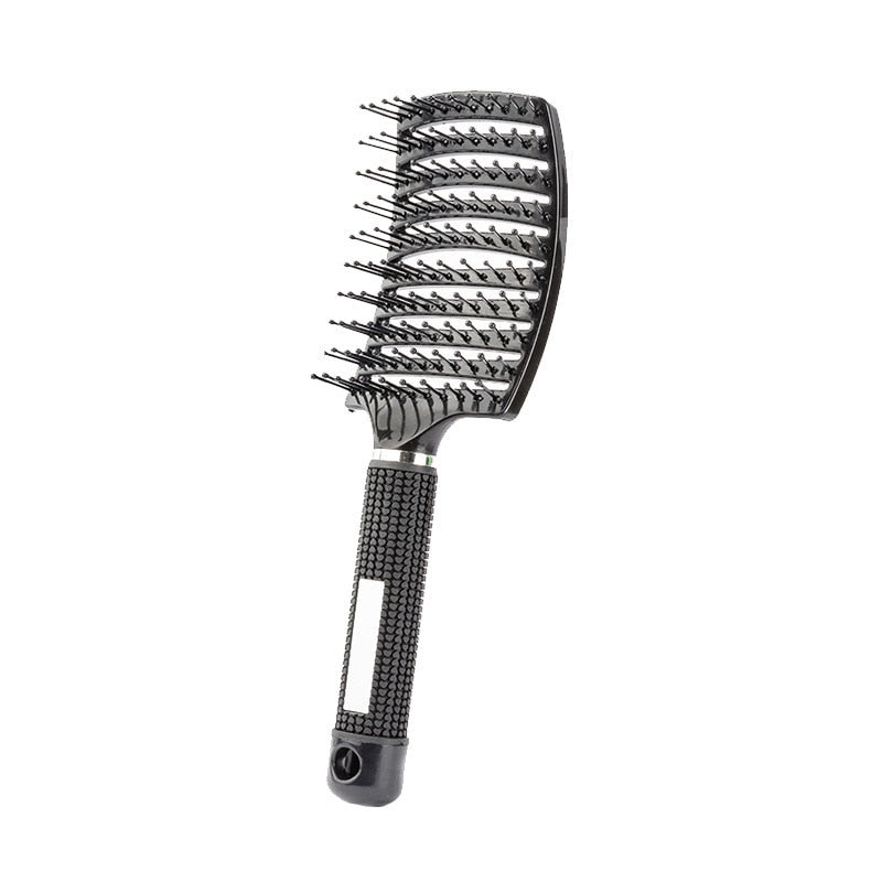 Hair Brush Scalp Massage Comb Hairbrush Bristle&Nylon Women Wet Curly Detangle Hair Brush for Salon Hairdressing Styling Tools - Amazhona 