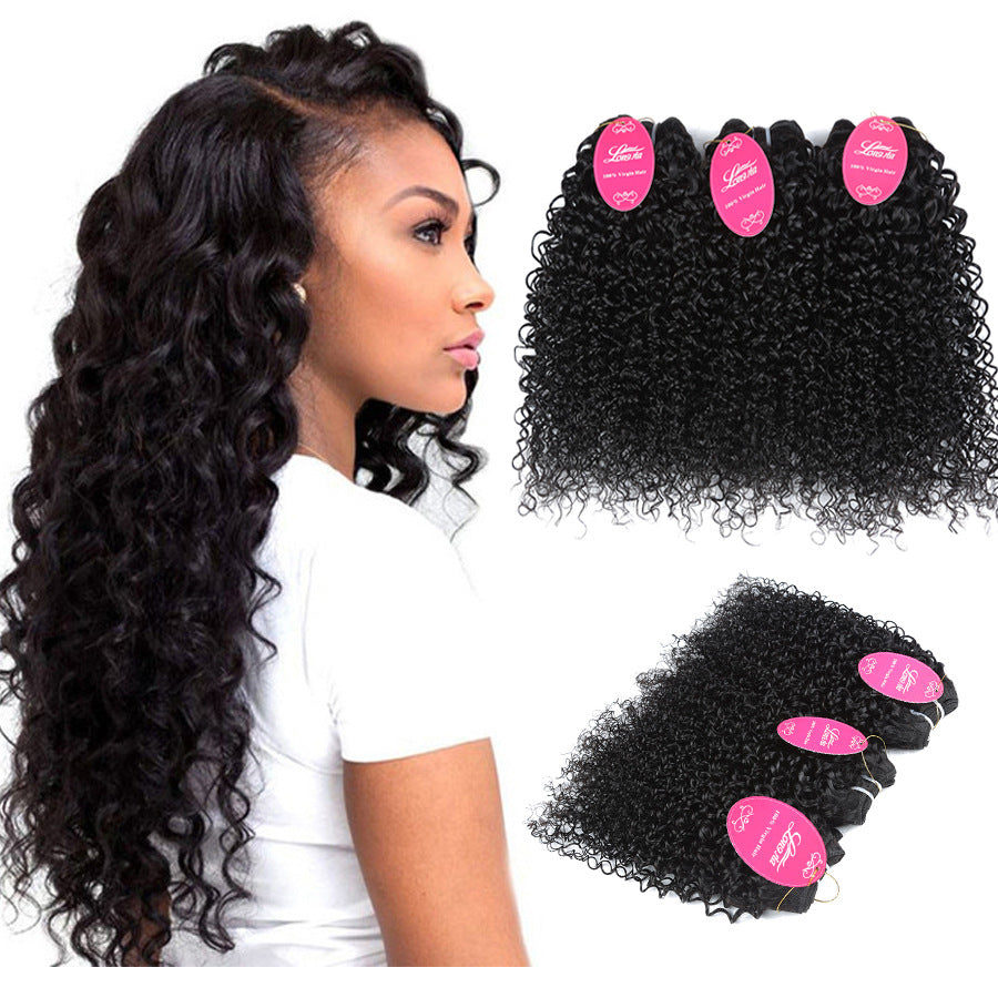 Hair Bundles Kinky Curly Hair Buns Brazilian Real Hair Curly Can Be Dyed - Amazhona 