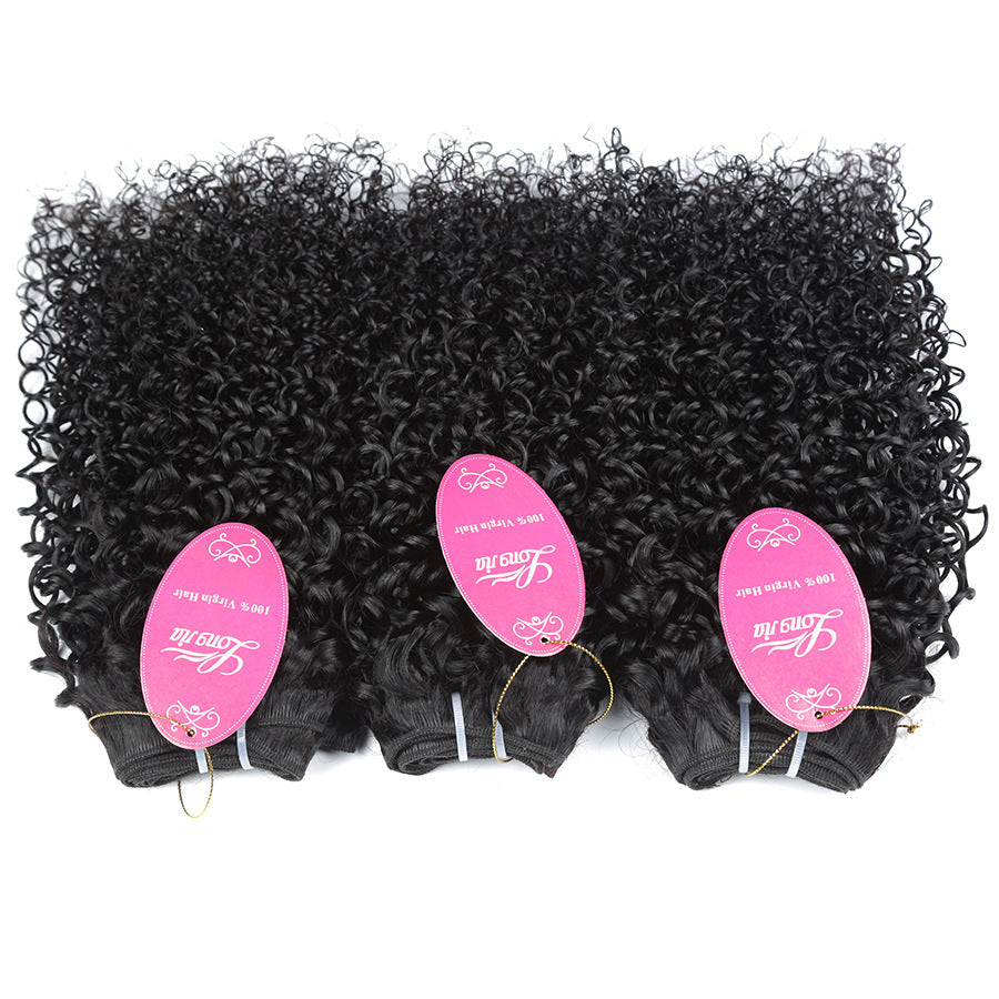 Hair Bundles Kinky Curly Hair Buns Brazilian Real Hair Curly Can Be Dyed - Amazhona 