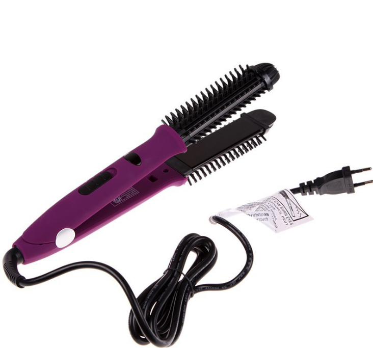 Hair curling stick dual-purpose hair straightener buckle hair curler electric coil comb plywood - Amazhona 