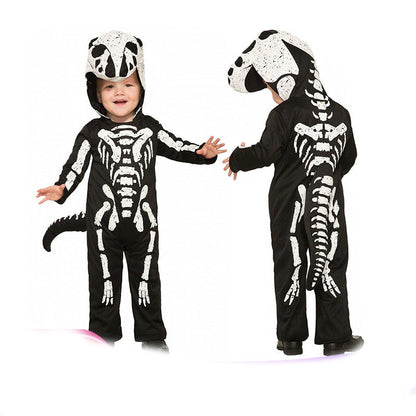 Halloween Skeleton Scary Cosplay Children Costume  Clothes - Amazhona 