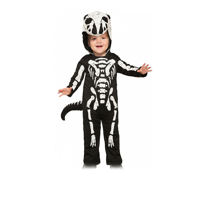 Halloween Skeleton Scary Cosplay Children Costume  Clothes - Amazhona 