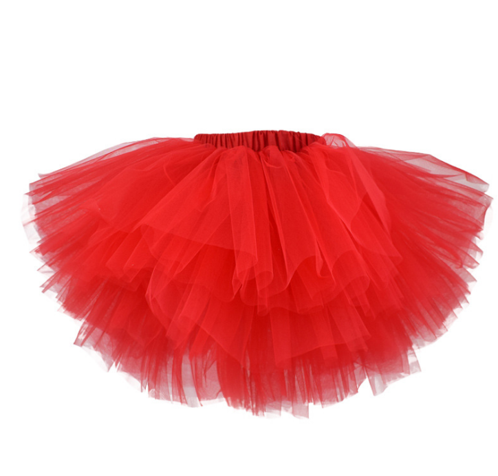 Halloween costume girls 6 layer tutu fluffy tulle little princess dance petticoat TUTU multi-layer skirt - Amazhona 