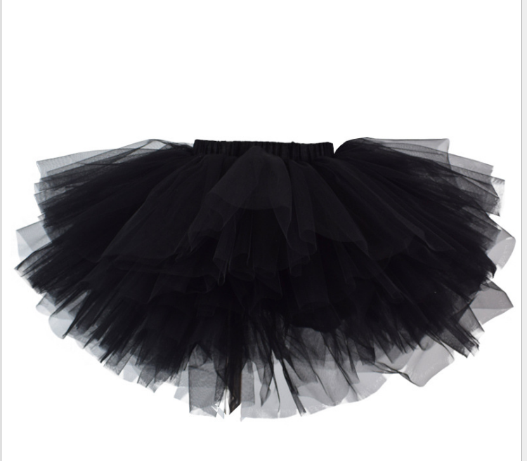 Halloween costume girls 6 layer tutu fluffy tulle little princess dance petticoat TUTU multi-layer skirt - Amazhona 