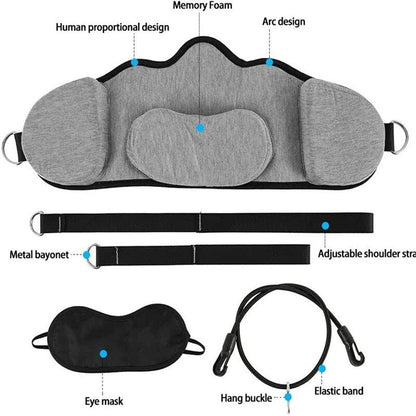 Hammock with stand for Neck Traction Massager Hamac cervicales to Reduce Neck Pain Relief Relaxation with Free Eye Mask - Amazhona 