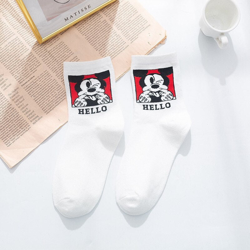 Summer Casual Cute Women Socks Animal Cartoon Mouse Duck Socks Cotton Funny Socks Size 35-40 - Amazhona 