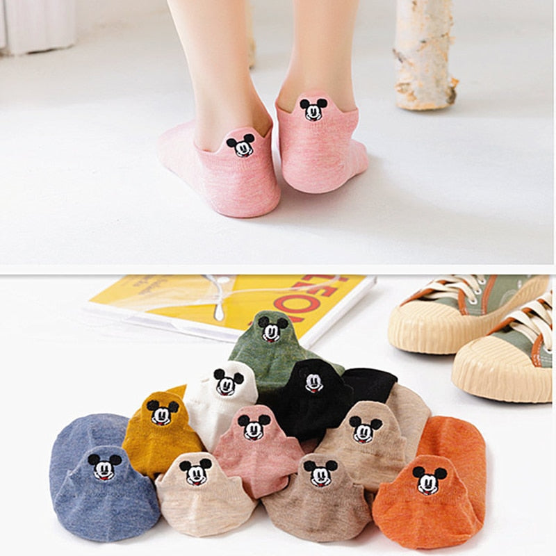 Summer Casual Cute Women Socks Animal Cartoon Mouse Duck Socks Cotton Funny Socks Size 35-40 - Amazhona 