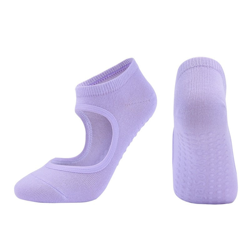 Women High Quality Bandage Yoga Socks Anti-Slip Socks Quick-Dry  Damping Pilates Ballet Socks Good Grip For Women - Amazhona 