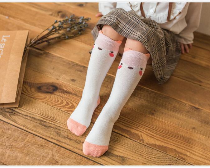 Baby Girls Socks legs warm Fox print Cotton sokken Character Knee Socks Kid Clothing unisex Toddler Boot Socks Cartoon - Amazhona 