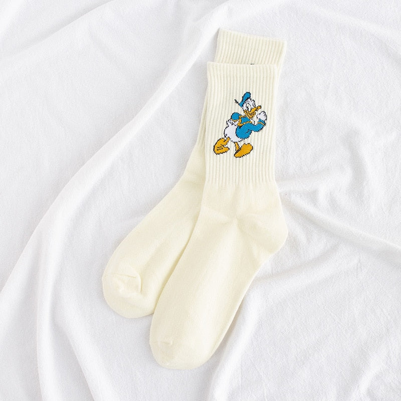 Disney Girl Socks Mickey head embroidered socks Cattoon Minnie girl socks cotton summer thin cotton women socks - Amazhona 