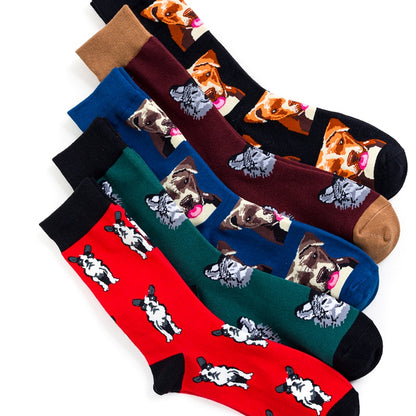 Funny Men Women Fashion Harajuku Fruit Socks Lovely Art With Avocado Sushi Food Animal Dog Happy Socks - Amazhona 