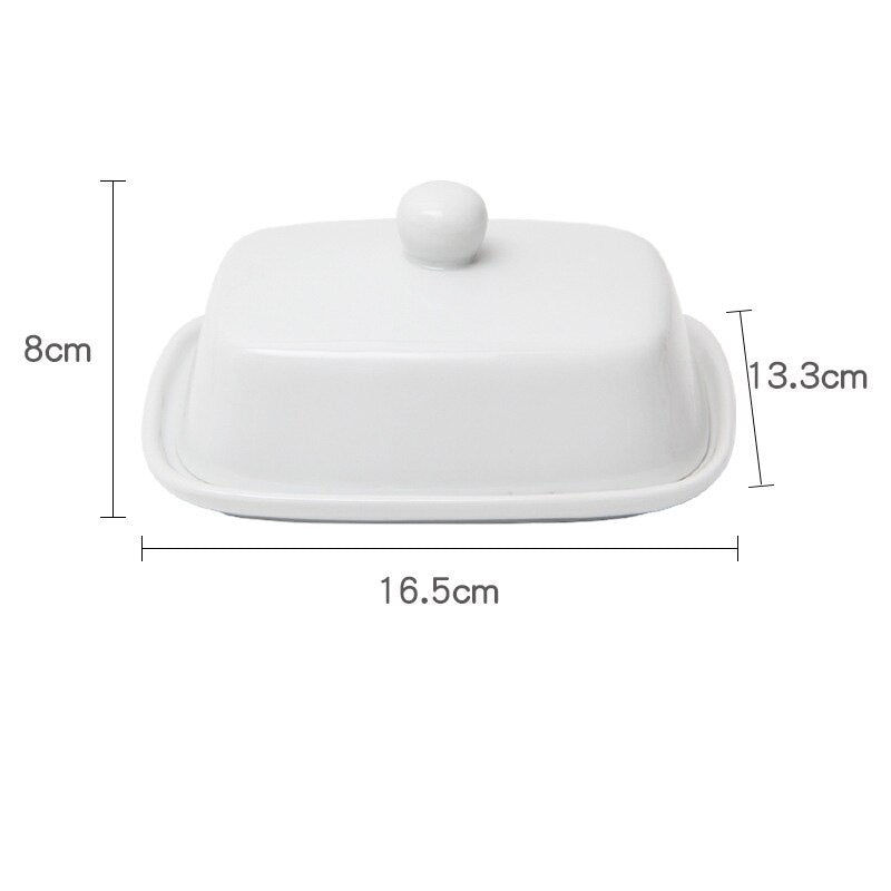 Kitchen Butter Box With Lid Butter Dishes Plates For Food Butter Preserver Food Storage Tray Household Ceramic Dishes Container - Amazhona 