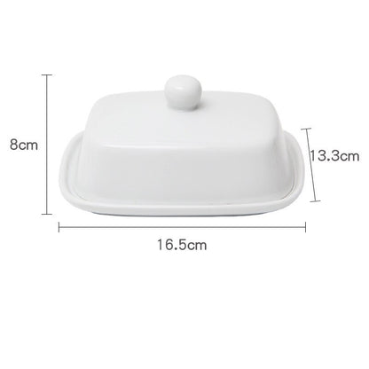 Kitchen Butter Box With Lid Butter Dishes Plates For Food Butter Preserver Food Storage Tray Household Ceramic Dishes Container - Amazhona 