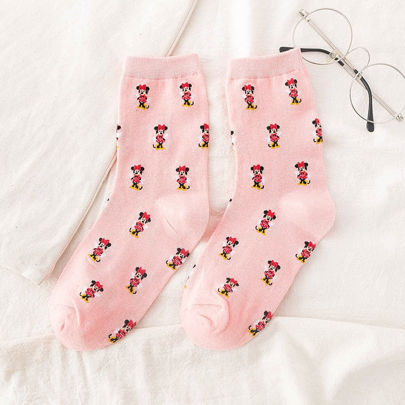 Summer Casual Cute Women Socks Animal Cartoon Mouse Duck Socks Cotton Funny Socks Size 35-40 - Amazhona 