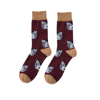 Funny Men Women Fashion Harajuku Fruit Socks Lovely Art With Avocado Sushi Food Animal Dog Happy Socks - Amazhona 