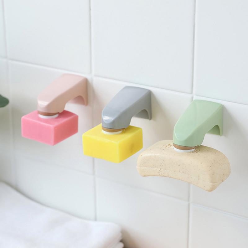 1PCS Magnetihen Bathrooap Holdr Dispenser Kitoc Scem Shower Adhesive Wall Attachment Soap Storage Dishes Bathroom Accessories - Amazhona 