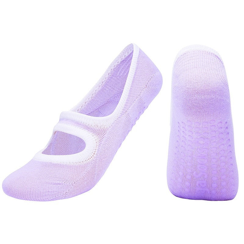 Women High Quality Bandage Yoga Socks Anti-Slip Socks Quick-Dry  Damping Pilates Ballet Socks Good Grip For Women - Amazhona 