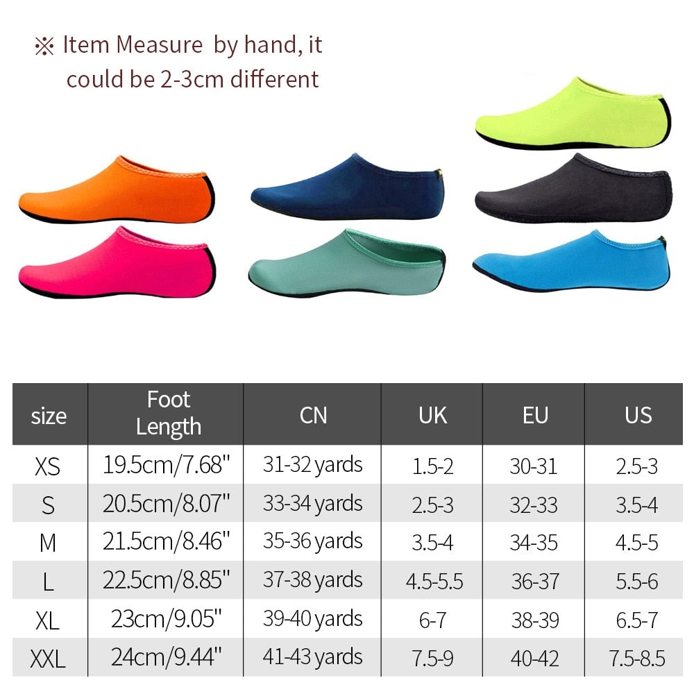 Unisex Water Non-Slip Sneaker Shoes Swimming Diving Socks Summer Aqua Beach Sandal Flat Shoe Seaside Socks Slipper for Men Women - Amazhona 