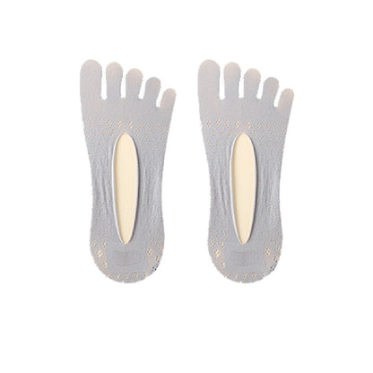 Fashion Summer Thin Toe Sock Slippers Women Lady invisible Silicone Anti-skid Five Finger Socks - Amazhona 