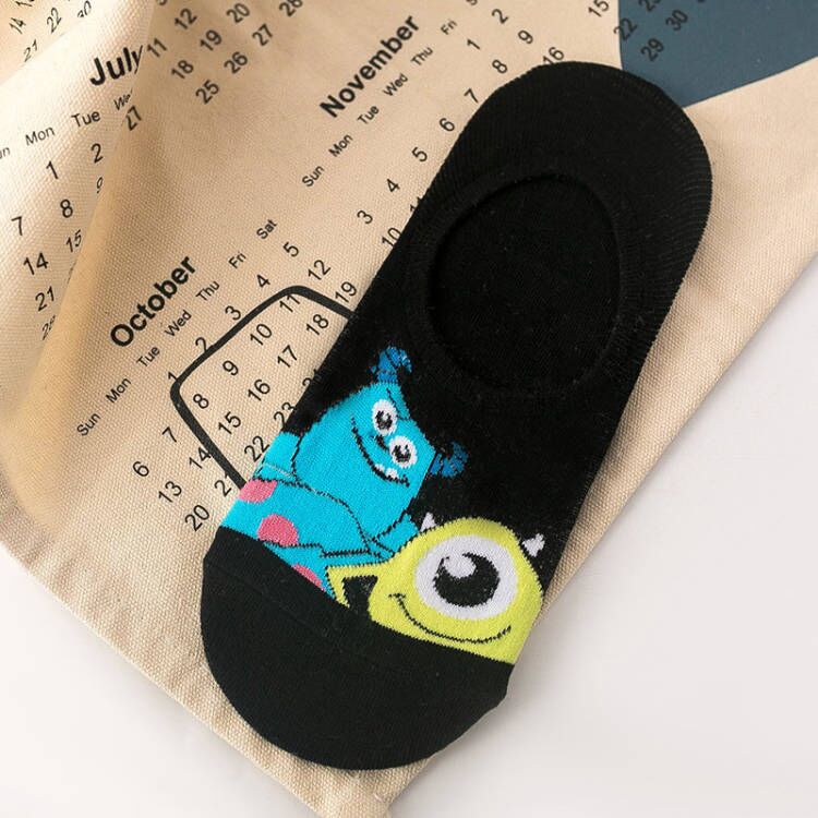 Disney 1pair women Boat socks Mickey cute cartoon Japanese Korean sweet cotton socks spring and summer wild short tube socks - Amazhona 