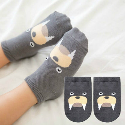 1@#a Pair Chick Socks Kids Soft Cotton Socks Boy Girl Baby Cute Cartoon Warm Stripe Dots Fashion School Socks Autumn Winter - Amazhona 