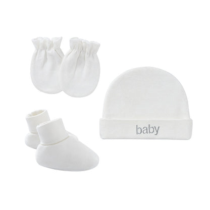 3pcs Winter Baby Hat Gloves Socks Set Boy Girl Warm Cotton Kids Beanies Stuff Children Accessories Newborn Bonnet Babies Caps - Amazhona 