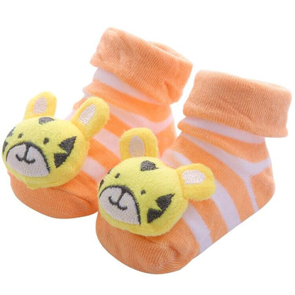 0-1 Years Spring Autumn Soft Cotton Baby Girls Socks Newborn Cartoon Animal Baby Socks Infant Baby Boy Sock Anti Slip Floor Sock - Amazhona 