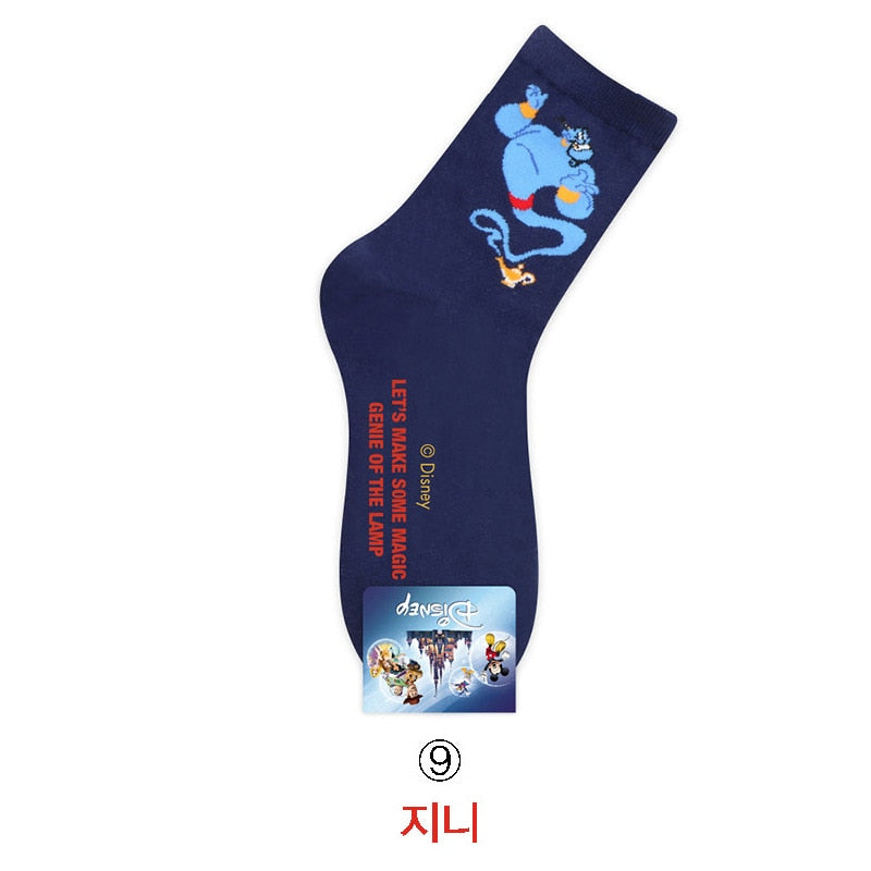 Disney Casual Ladies Socks Cartoon Minnie Mickey Donald Duck Pattern Socks Winnie The Bear In The Tube Cotton Socks - Amazhona 