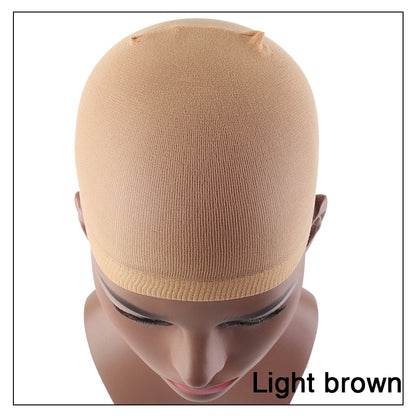 accesorios para el cabello Alileader 2Pcs High Quality Wig Cap Brown Stocking Cap To Christmas Cosplay Wig Caps Stocking Elastic Liner Mesh For Making Wigs - Amazhona 