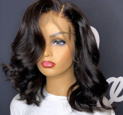 High Temperature Silk Mid-section Medium-length Curly Hair Women's Wig - Amazhona 