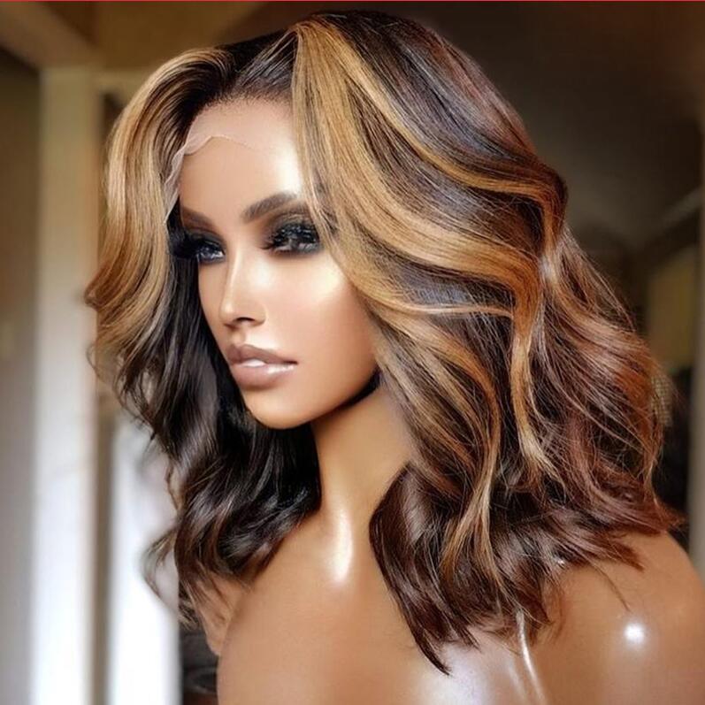 High Temperature Silk Mid-section Medium-length Curly Hair Women's Wig - Amazhona 