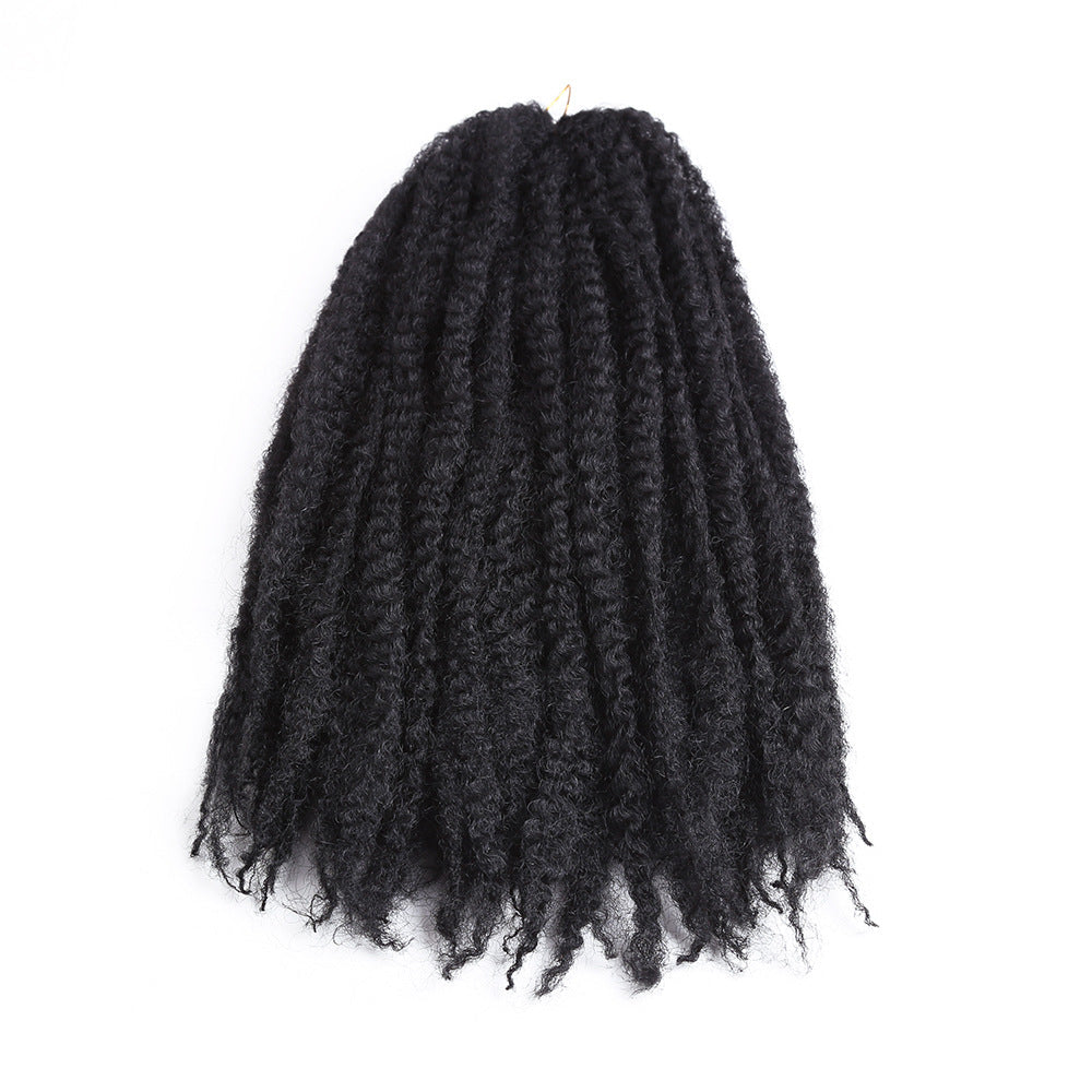 High temperature silk medium long curly hair - Amazhona 