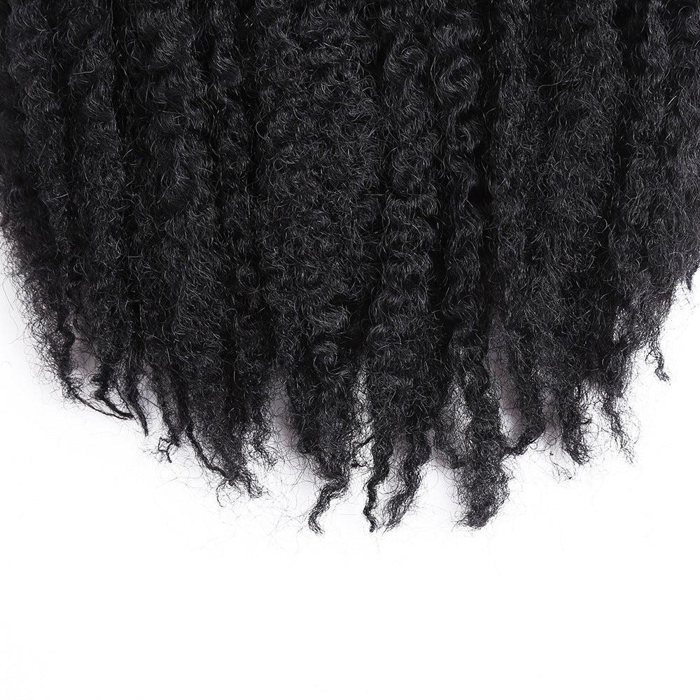 High temperature silk medium long curly hair - Amazhona 